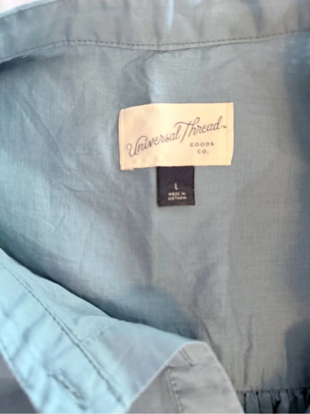 Universal Thread Light Blue Short Sleeve Popover Blouse